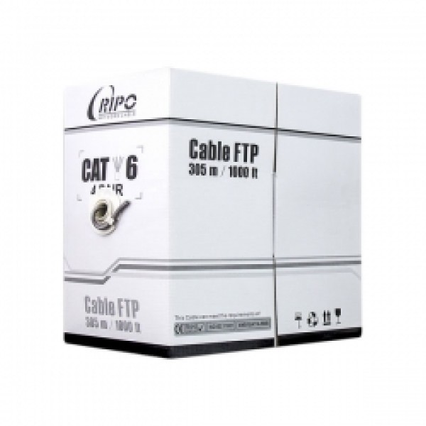 Кабель сетевой FCH-6574 FTP Cat.6 4x2x1/0,57 LSZH 305 м/б RIPO